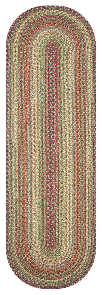 Homespice Decor - 22 x 72" Oval Rainforest Ultra Durable Braided Runner