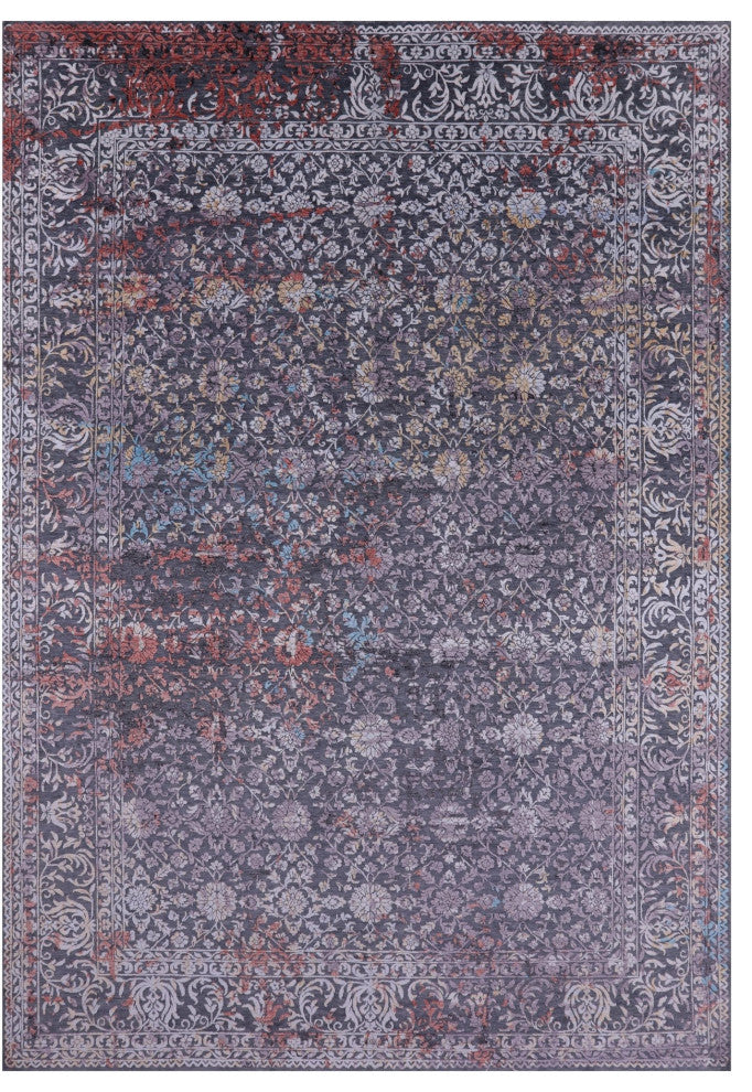 Persian Wool and Silk Hand-Knotted Rug 9' 11" X 13' 11" Q7059
