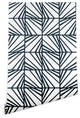 Deny Designs Heather Dutton Facets Optic Wallpaper, Black, 2'x10'