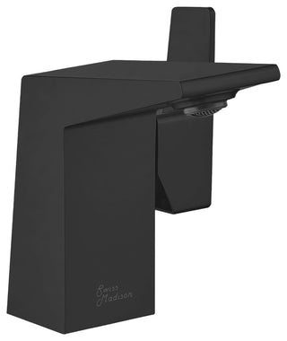 Carre Single Hole Single Handle Bathroom Faucet, Matte Black