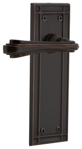 Mission Plate With Fleur Lever, Timeless Bronze, Passage, Non-Handed