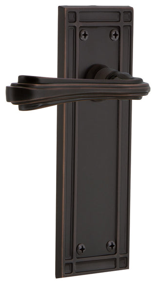 Mission Plate With Fleur Lever, Timeless Bronze, Passage, Non-Handed