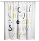 Animal Alphabet 71x74 Shower Curtain