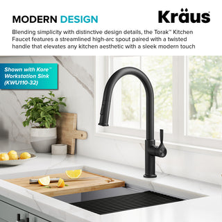 KRAUS Torak 2-Function Single Handle Pull Down Kitchen Faucet MB