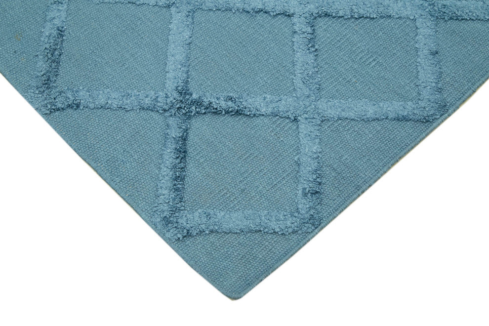 Rug N Carpet - Handwoven Modern Design 8' 1'' x 10' 0'' Wool Flatweave Kilim Rug