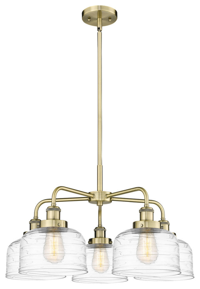 Innovations Bell 5 26" Chandelier Antique Brass