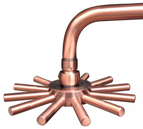 Antique Red Copper Rainfall Showerhead