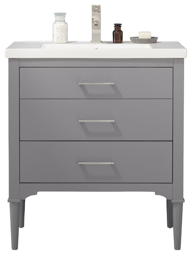 Mason 30" Single Sink Vanity, Gray