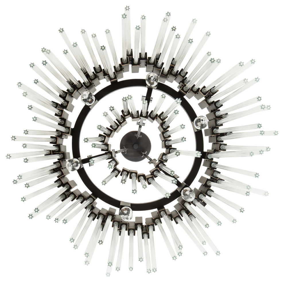 Matrix 6-Lt Pendant - Matte Black/French Gold