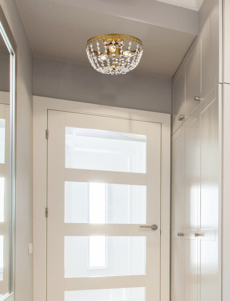 Elegant Lighting 1112F12 Kylie 3 Light 12"W Semi-Flush Bowl - Chrome