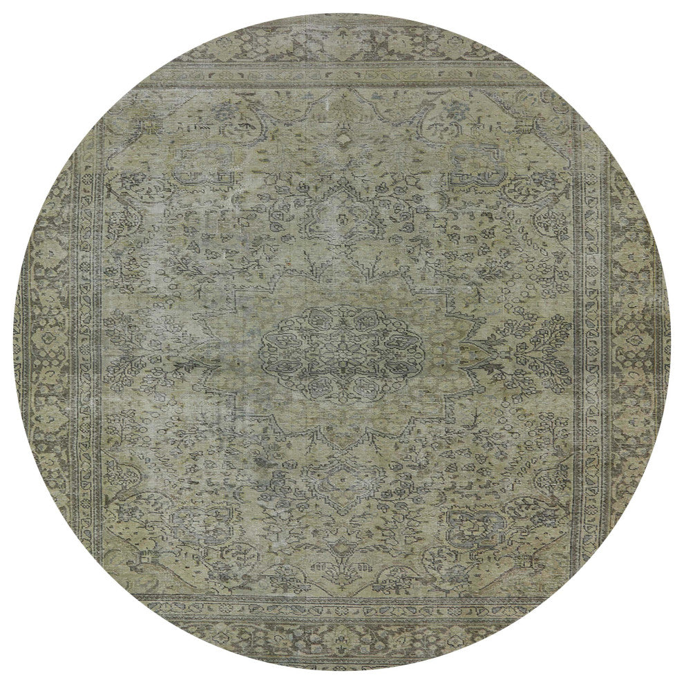 Ahgly Company Indoor Round Mid-Century Modern Area Rugs, 5' Round