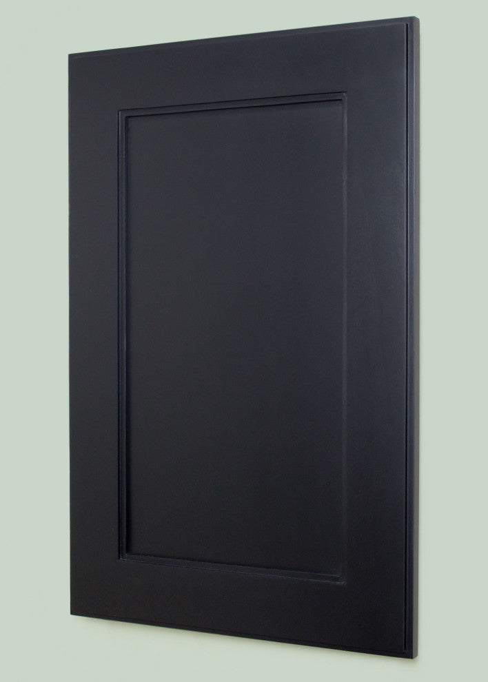 Shaker Style Recessed Medicine Cabinet, Black, 14"x24"