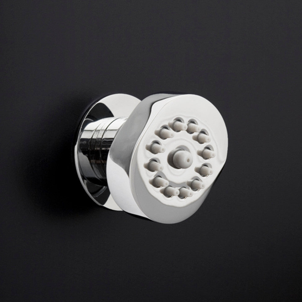Lacava Tre Collection Wall-mount Rounded Rectangle Body Spray, Polished Chrome