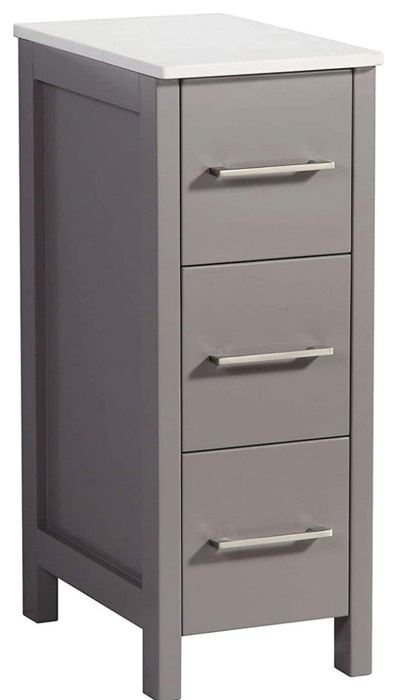 Vanity Art Vanity Cabinet, 12", Gray