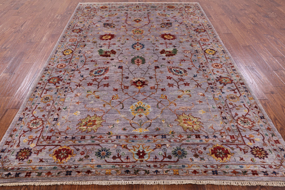 Hand-Knotted Persian Tabriz Wool Rug 6' 10" X 9' 10" Q7523