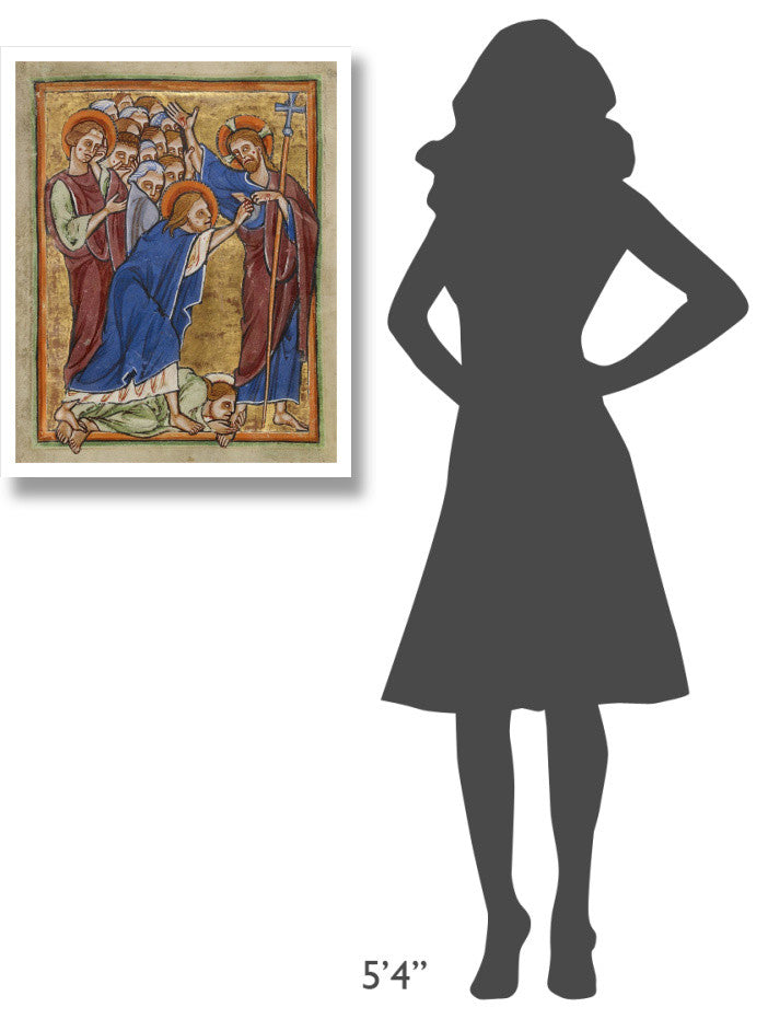 "Doubting Thomas" Print 12th Century English Illuminator, 24"x30"