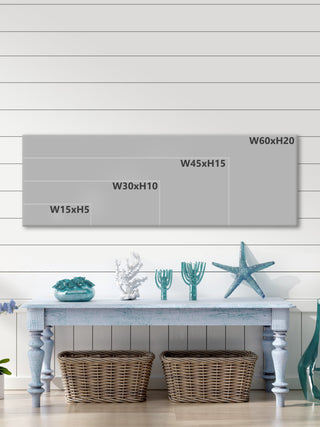 "Beach Please" Framed Painting Print, 45x15