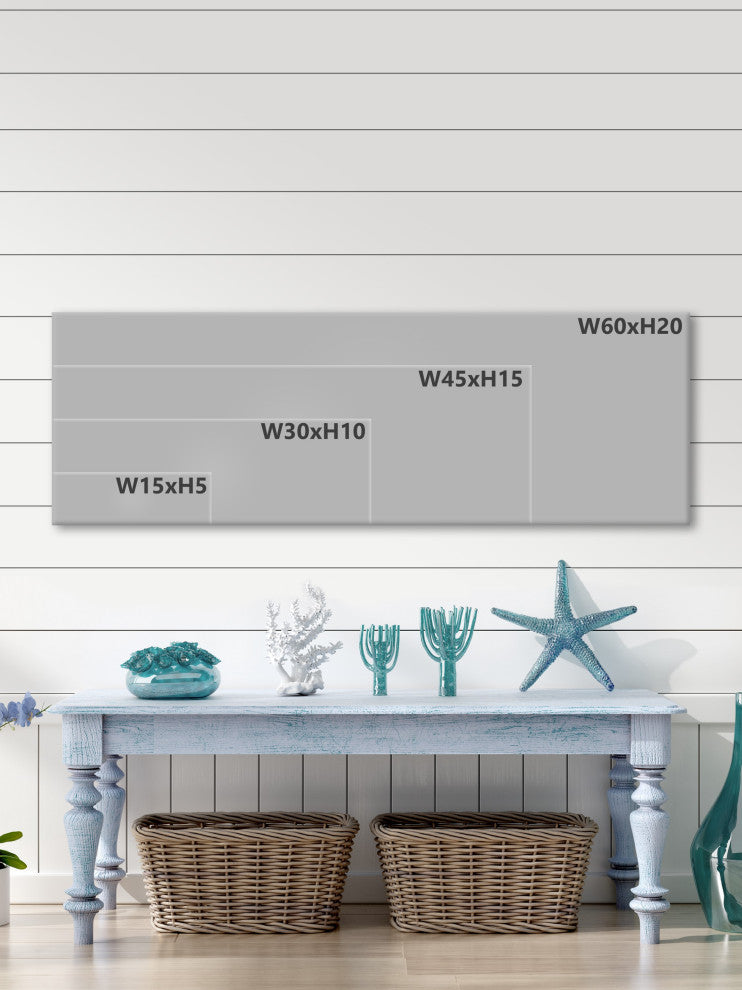 "Beach Please" Framed Painting Print, 45x15