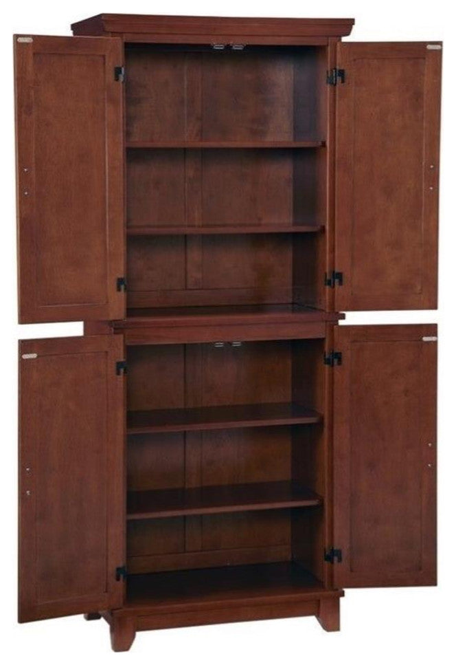 Homestyles Arts & Crafts Wood Pantry in Brown