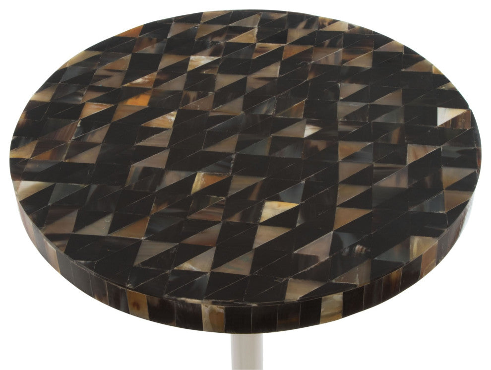 Sofa Side Table, Round, Aluminum, Metal, Silver, Lounge Cafe Lobby Hospitality