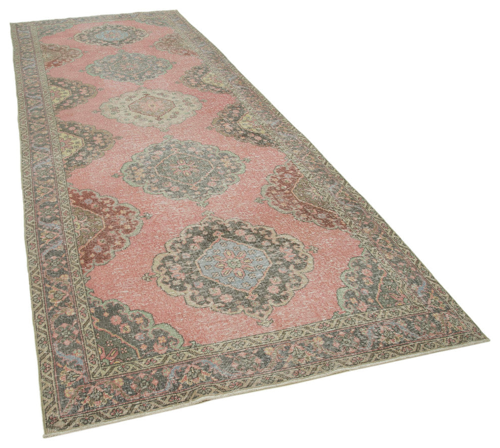 Rug N Carpet - Handwoven Oriental 4' 10" x 13' 2" Vintage Runner Rug