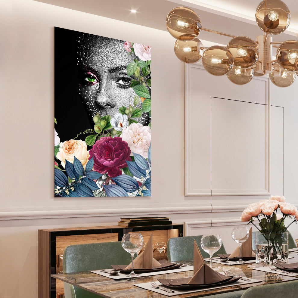 "Earth Goddess I" Frameless Free Floating Tempered Glass Panel Graphic Wall Art