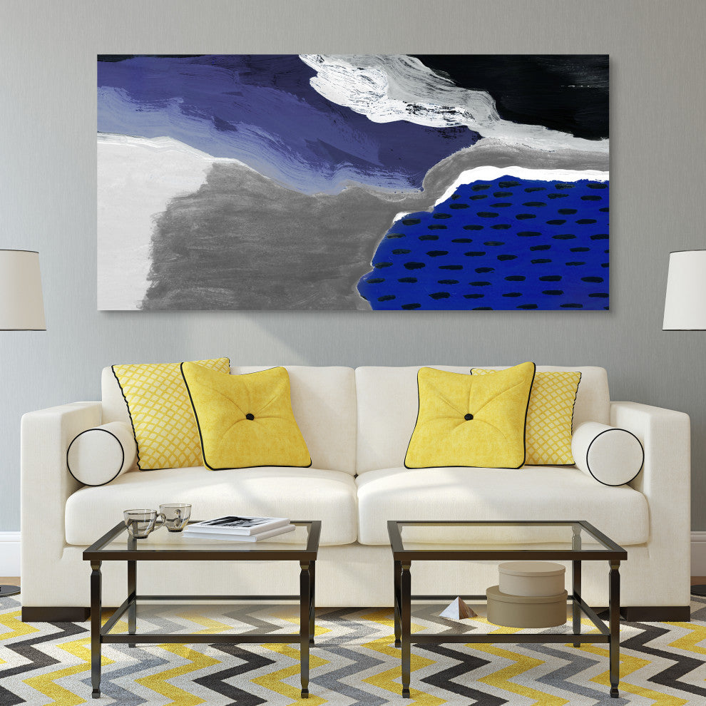"Cobalt Abstract A"Frameless Free Floating Panel Graphic Wall Art