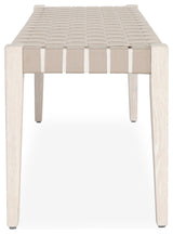 Orlando 62" Oak Wood Bench by Kosas Home, White