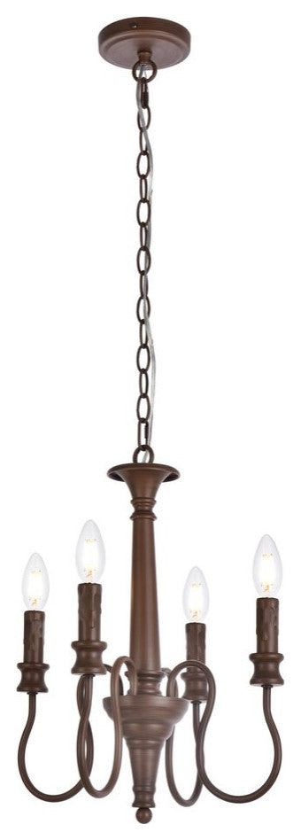 Fiona 4-Light Pendant, Weathered Oak