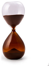 60 Minute Amber and Clear Glass Sand Timer Wih Amber Sand