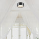 Edinburg Black Iron LED Integrated Flush Mount Ceiling Light, Frosted Shade