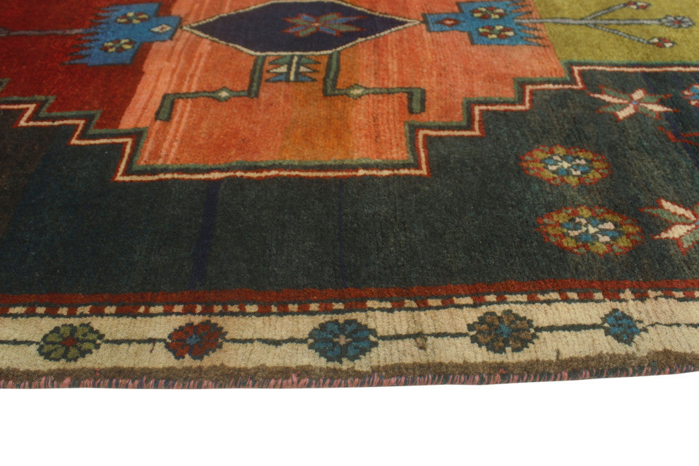 Fine Vintage Distressed Sekayi Charcoal/Burgundy Runner, 3'3x13'0