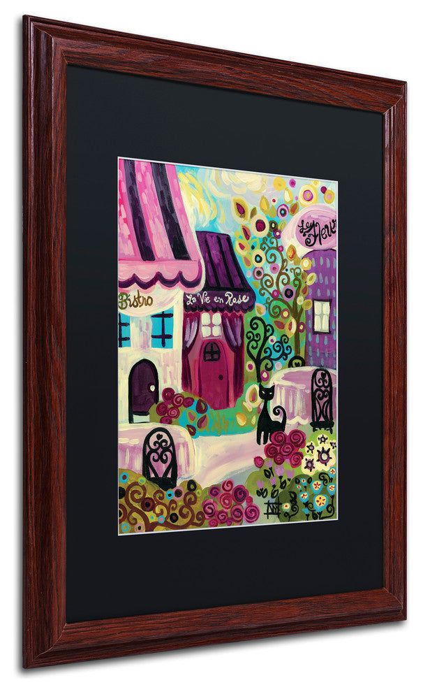 Natasha Wescoat 'La Vie En Rose' Art, Wood Frame, Black Mat, 16x20
