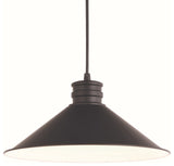 Vaxcel Lighting P0362 Akron 12"W Pendant - Oil Rubbed Bronze / Matte White