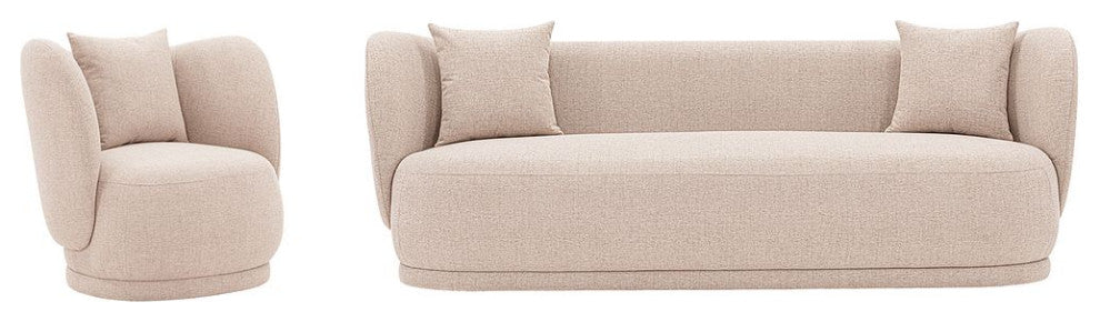 Manhattan Comfort 2-Piece Siri Sofa and Accent Chair