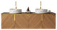 Wall-Mounted Floating Plywood Bathroom Storage Cabinet with Double Doors, White, 60"