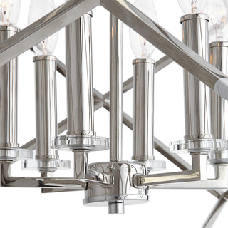 Uttermost 22122 Euclid 6 Light 26"W Taper Candle Chandelier - Polished Nickel