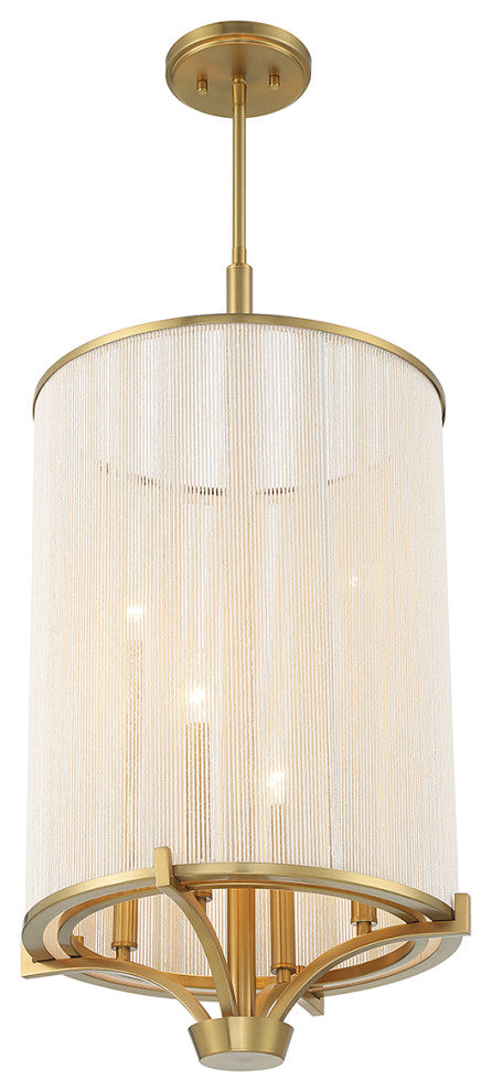 Wynwood 4-Light Chandelier, Warm Brass