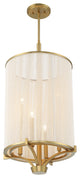 Wynwood 4-Light Chandelier, Warm Brass