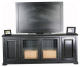 Eagle Furniture Savannah 80" Thin Entertainment Console, Black