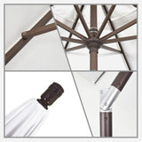 9' Aluminum Umbrella Auto Tilt Bronze, Gateway Mist