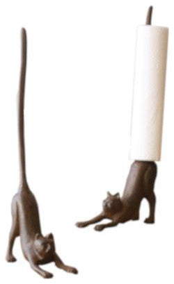 Cast Iron Cat Paper Towel Holder
