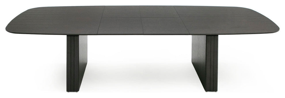 Modrest Calhoun Modern Smoked Oak Extendable Dining Table