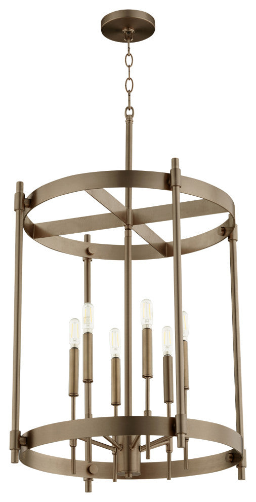 Quorum 863-6-81 6-Light Entry, Dark Brass