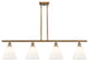 Innovations 516-4I-BB-GBC-81-LED 4 Light Island Light, Brushed Brass