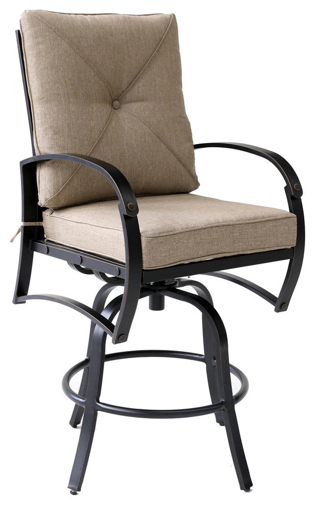 Sinclair Bar Chair With Back and Seat Cushion, Set of 2