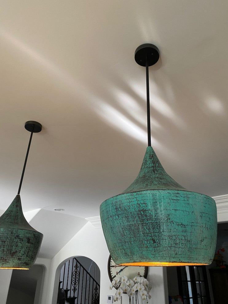 Verdigris Copper Lantern Large