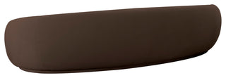 Kendall Cream Velvet 120" Sofa, Chocolate Brown