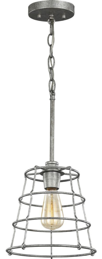 Chambers Collection Galvanized 1-Light Mini-Pendant
