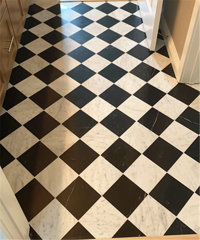 6x6 Carrara White Carrera Marble Honed Matte Venato Bianco Tile, 100 sq.ft.